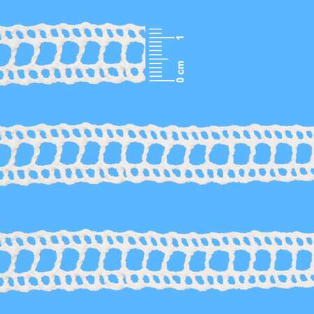 Renda de Algodão Arte Punto RA001 1,2cm Branca 10mts