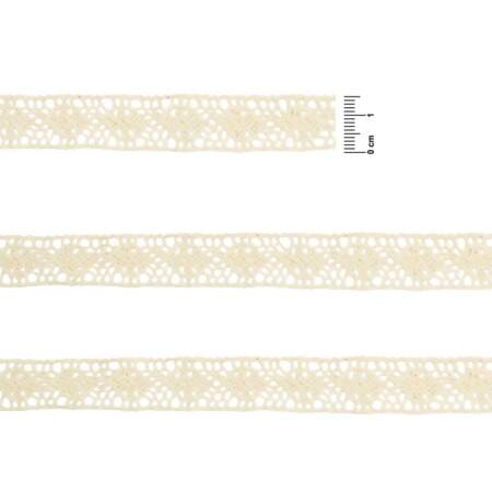 Renda de Algodão Arte Punto RA003 1,5cm 084 Cru 10mts