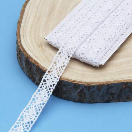 Renda de Algodão Arte Punto RA003 1,5cm Branca 10mts