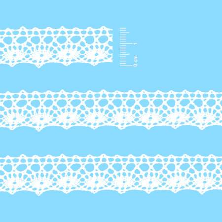 Renda de Algodão Arte Punto RA004 1,7cm Branca 10mts