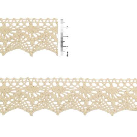 Renda de Algodão Arte Punto RA008 3,8cm 084 Cru 10mts