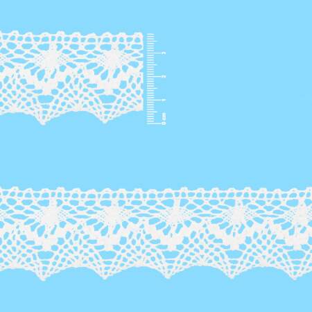 Renda de Algodão Arte Punto RA008 3,8cm Branca 10mts