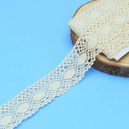 Renda de Algodão Arte Punto RA009 4,0cm 084 Cru 10mts
