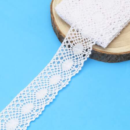 Renda de Algodão Arte Punto RA009 4,0cm Branca 10mts