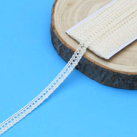 Renda de Algodão Arte Punto RA015 1,0cm 084 Cru 10mts