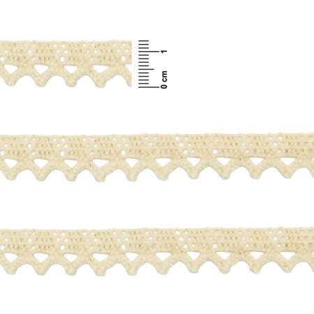 Renda de Algodão Arte Punto RA025 1,3cm 084 Cru 10mts