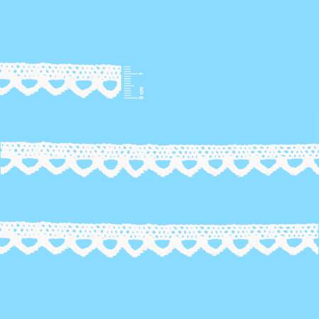 Renda de Algodão Arte Punto RA025 1,3cm Branca 10mts