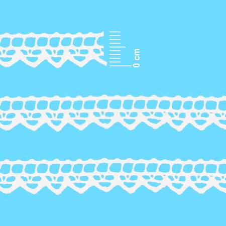 Renda de Algodão Arte Punto RA027 0.9cm Branca 10mts