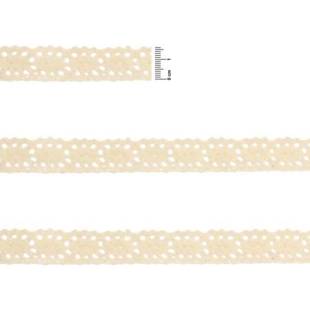Renda de Algodão Arte Punto RA031 1,6cm 084 Cru 10mts