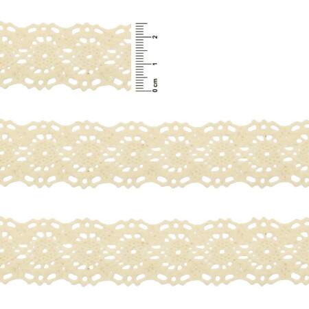 Renda de Algodão Arte Punto RA042 2,5cm 084 Cru 10mts