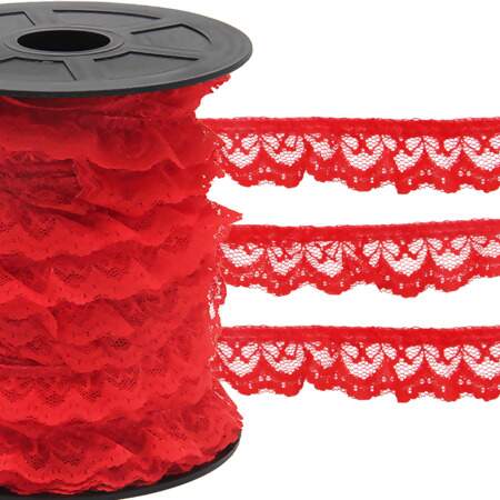 Renda de Nylon Franzida Najar 912 N.05 21mm com 50mts