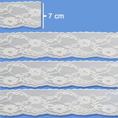Renda de Nylon nº 70 70mm Rolo C/50mts