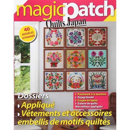Revista Magic Patch Quilts Japan N.23 Apliqués + Vêtements