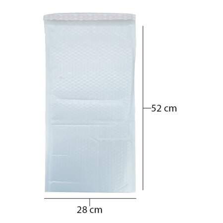 Saco Plástico Bolha com Aba 28 x 52cm 150 Und