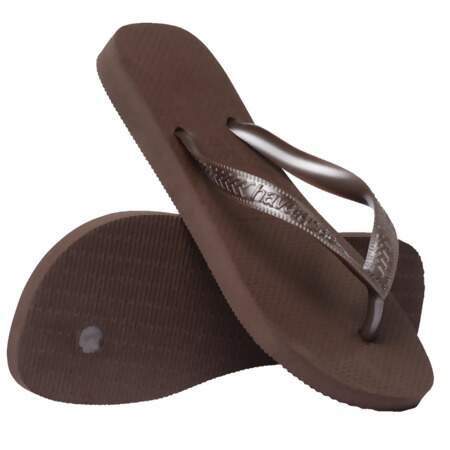 Sandalias Havaianas Top Tiras Café 1 Par