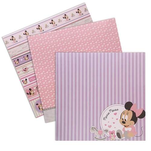 Papel P/Scrapbook Dupla Face Baby Minnie 2 Toke e Crie 30,5x30,5cm 1 unidade FL