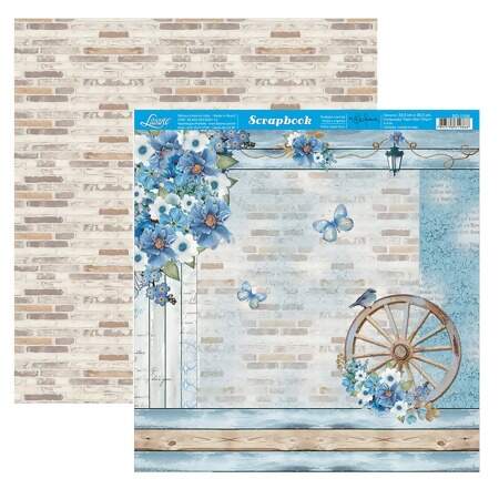 Papel p/Scrapbook Decor Duplo Litoarte Ref.SD 30,5 x 30,5cm Modelo II