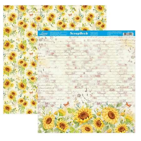 Papel p/Scrapbook Decor Duplo Litoarte Ref.SD 30,5 x 30,5cm Modelo II