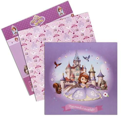 Papel P/Scrapbook Dupla Face Princesinha Sofia 1 Toke e Crie 30,5x30,5cm 1 unidade FL