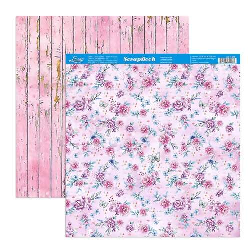 Papel p/Scrapbook Decor Duplo Litoarte Ref.SD 30,5 x 30,5cm Modelo I 
