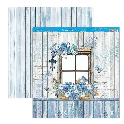 Papel p/Scrapbook Decor Duplo Litoarte Ref.SD 30,5 x 30,5cm Modelo I 