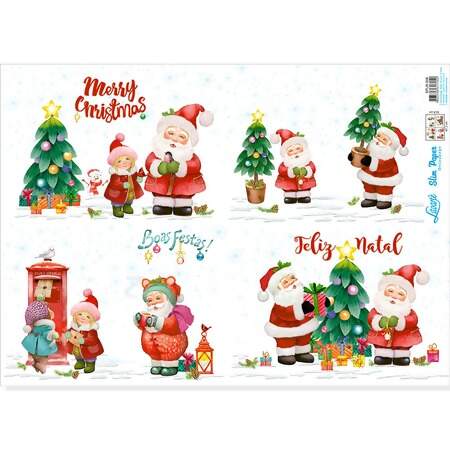 Slim Paper para Decoupage Natal Litoarte SPLN 33,8x47,3cm Slim Paper para Decoupage Natal Litoarte SPLN 33,8x47,3cm