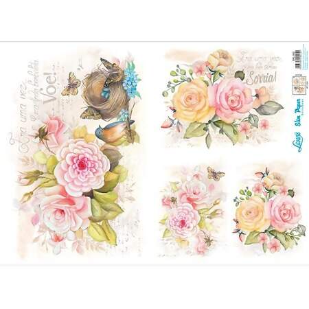 Slim Paper para Decoupage Litoarte SPL 33,8x47,3cm