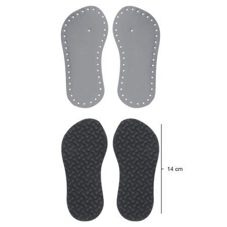 Sola para Chinelo EVA Infantil 8mm com Palmilha Veriline Cinza Par