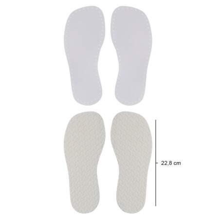 Sola para Chinelo EVA Adulto 8mm com Palmilha Veriline Branca Par