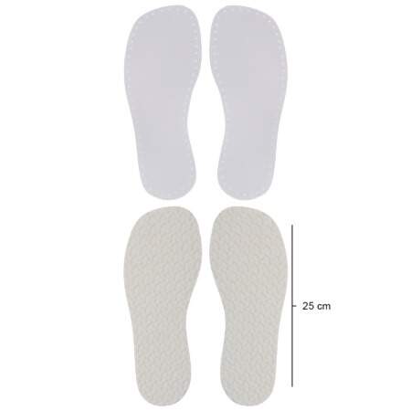Sola para Chinelo EVA Adulto 8mm com Palmilha Veriline Branca Par