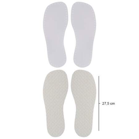 Sola para Chinelo EVA Adulto 8mm com Palmilha Veriline Branca Par