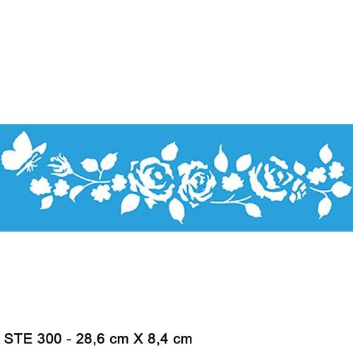 Stencil Litoarte Época STE 8,4 x 28,6cm