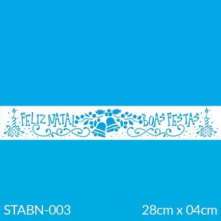 Stencil Litoarte Natal STABN 28x4cm
