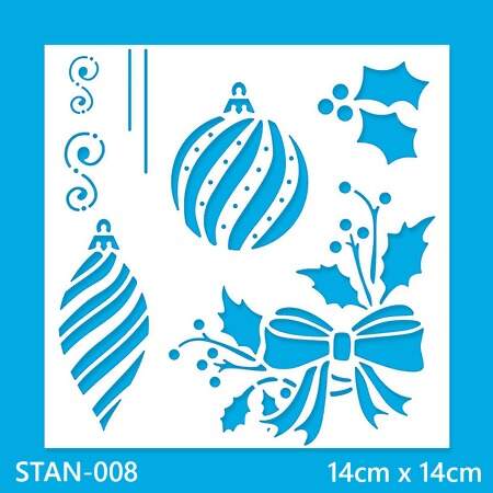 Stencil Litoarte Natal STAN 14x14cm