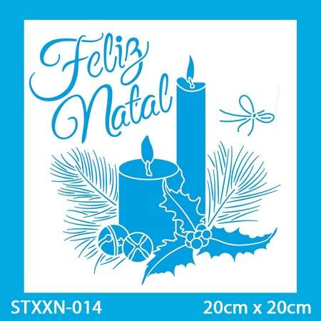 Stencil Litoarte Natal STXXN 20x20cm