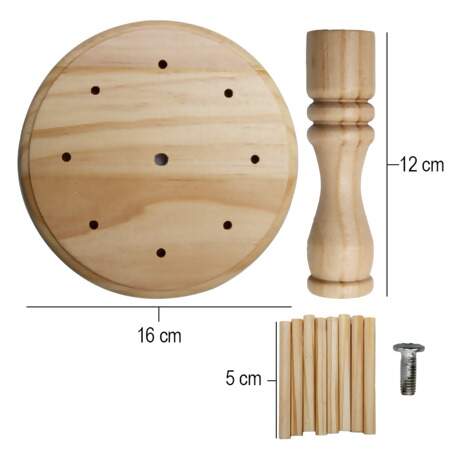 Suporte para Linha de Madeira para 08 Carretéis