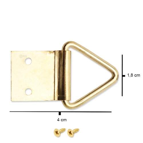 Suporte Para Quadro Com Argola Triangular 2 Furos A29-140 1,8x4cm
