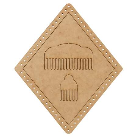 Tear Moldura de MDF Formato Losango Decorart 30x25cm