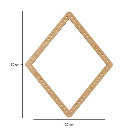 Tear Moldura de MDF Formato Losango Decorart 30x25cm