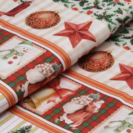 Tecido Patchwork Digital Natal Circulo 502332-3086 Painel Feliz Natal 0,58x1,46mts