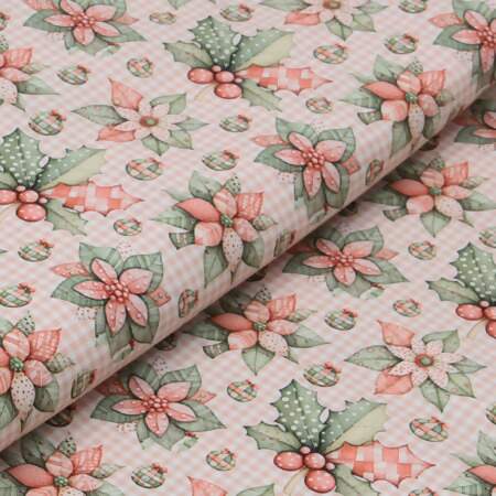 Tecido Patchwork Digital Fabricart Natal DN297 Azevinho 0,48x1,50mts
