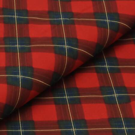Tecido Patchwork Digital Fabricart Natal DN405 Xadrez Vermelho 0,48x1,50mts