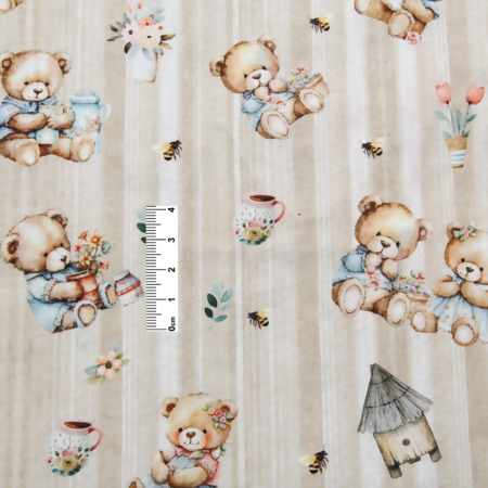 Tecido Patchwork Digital Eva e Eva Coleção Teddy Bear