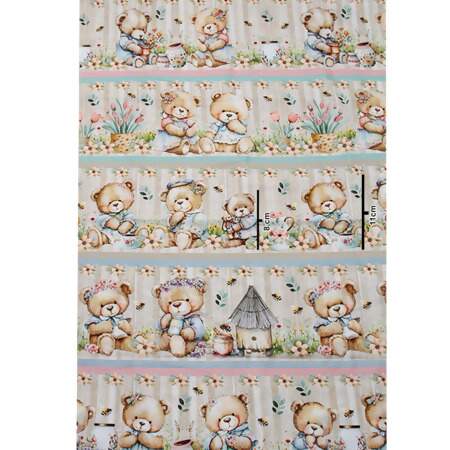 Tecido Patchwork Digital Eva e Eva Coleção Teddy Bear