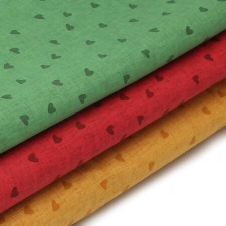 Tecido Patchwork Digital Fabricart Coleção Criativa Coração 0,48x1,46mts