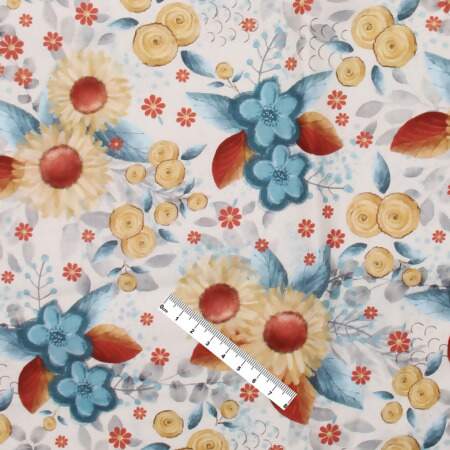 Tecido Patchwork Digital Fuxicos Coleção Fadas e Borboletas 0,48x1,46mts