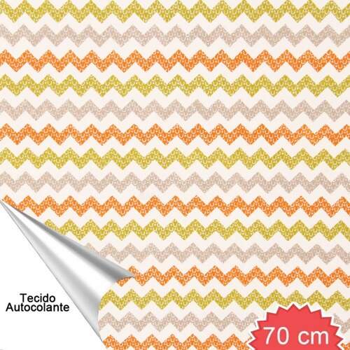 Tecido Adesivo Ref.007 Zig Zag Chevron 45x70cm