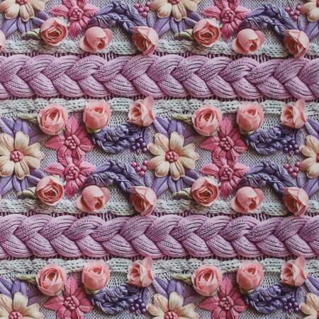 Tecido Patchwork Digital 3D Circulo 463299 2770 Floral Manual 0,48x1,46mts