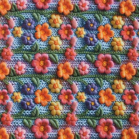 Tecido Patchwork Digital 3D Circulo 463299 2773 Floral Manual 0,48x1,46mts