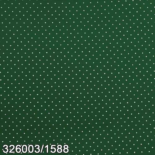 Tecido Patchwork Círculo Ref 326003 Cor 1588 Verde Musgo/Poá Branco 0,48x1,46mts